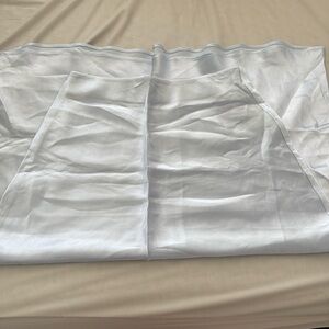 Aritzia blue satin slip midi Skirt